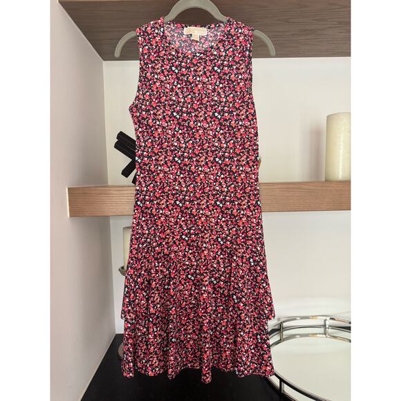 MICHAEL Michael Kors Wildflower Flounce Sleeveless Dress - Picture 2 of 7